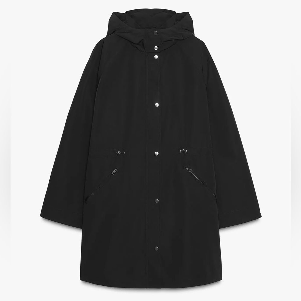 ZARA ADJUSTABLE WAIST HOODED PARKA - Picture 11 of 14